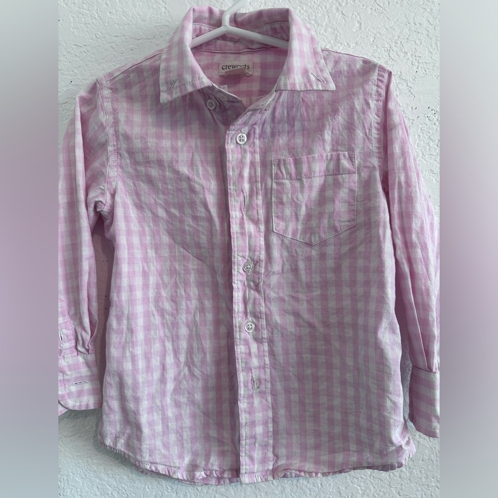 GUC | Crewcuts Pink and White Button Up | 2T